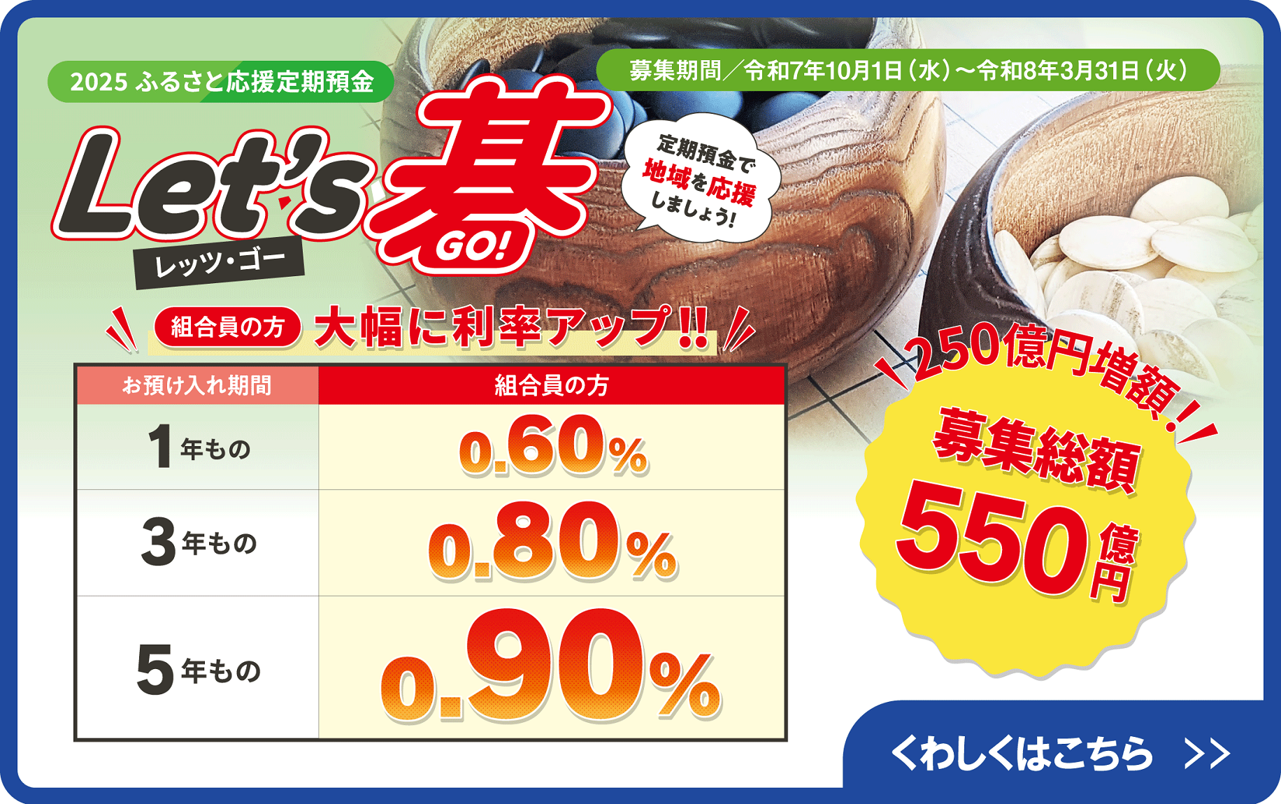 2025ふるさと応援定期預金Let's碁