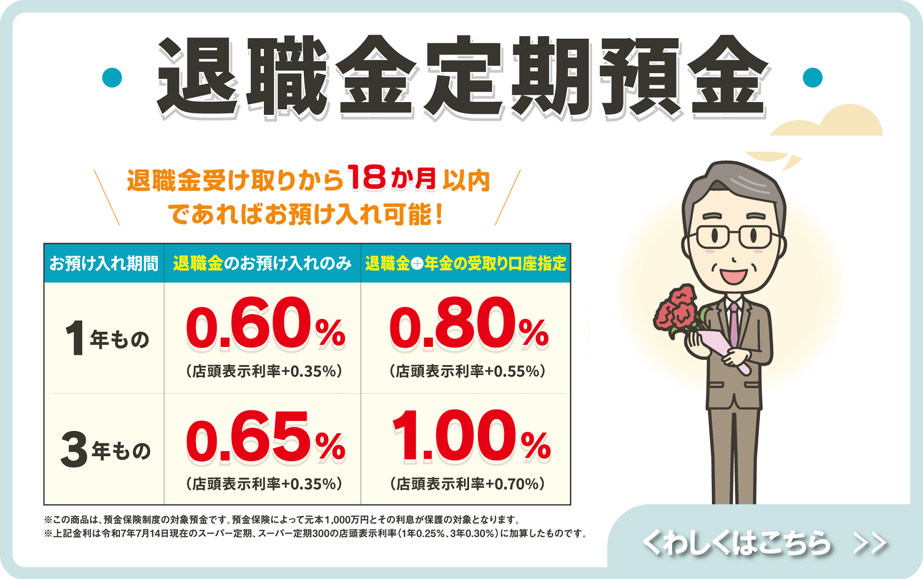 退職金定期預金